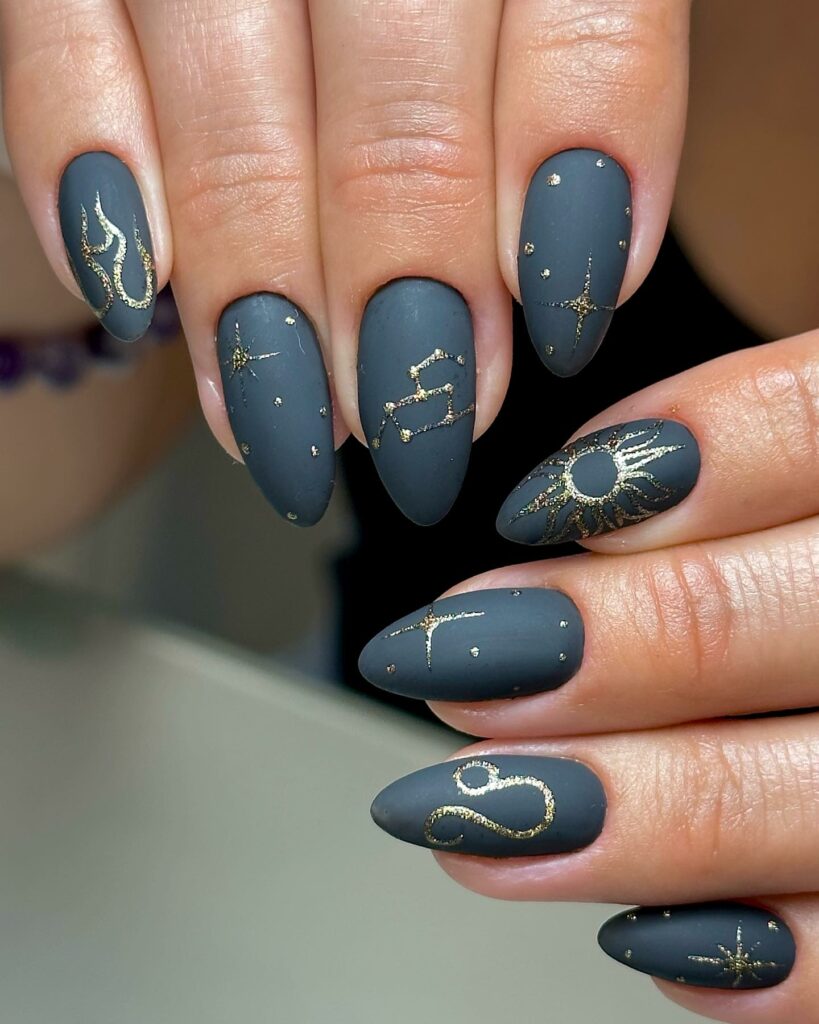 35 Latest Black Matte Nail Designs To Try In 2024! 36 Written In The Stars