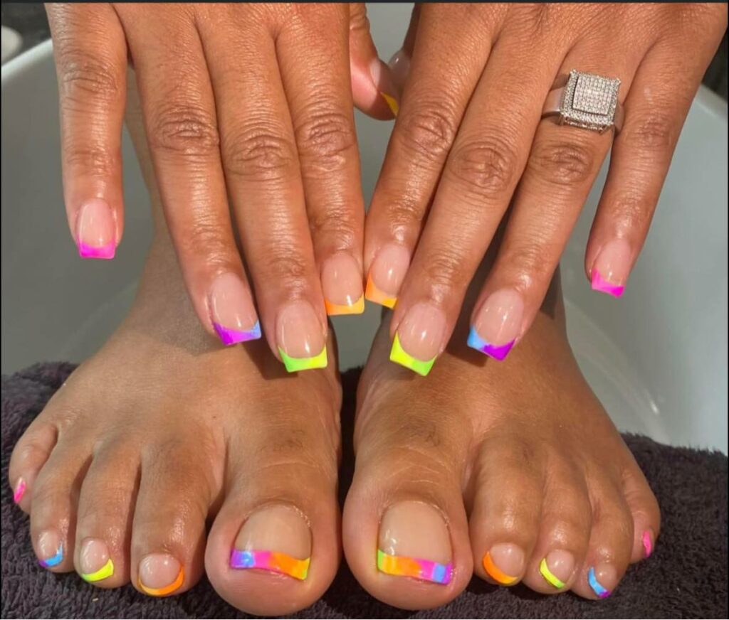 35 Rainbow Pedicure Ideas to Add Vibrancy to Your Look in 2024 37 Rainbow Frenchies