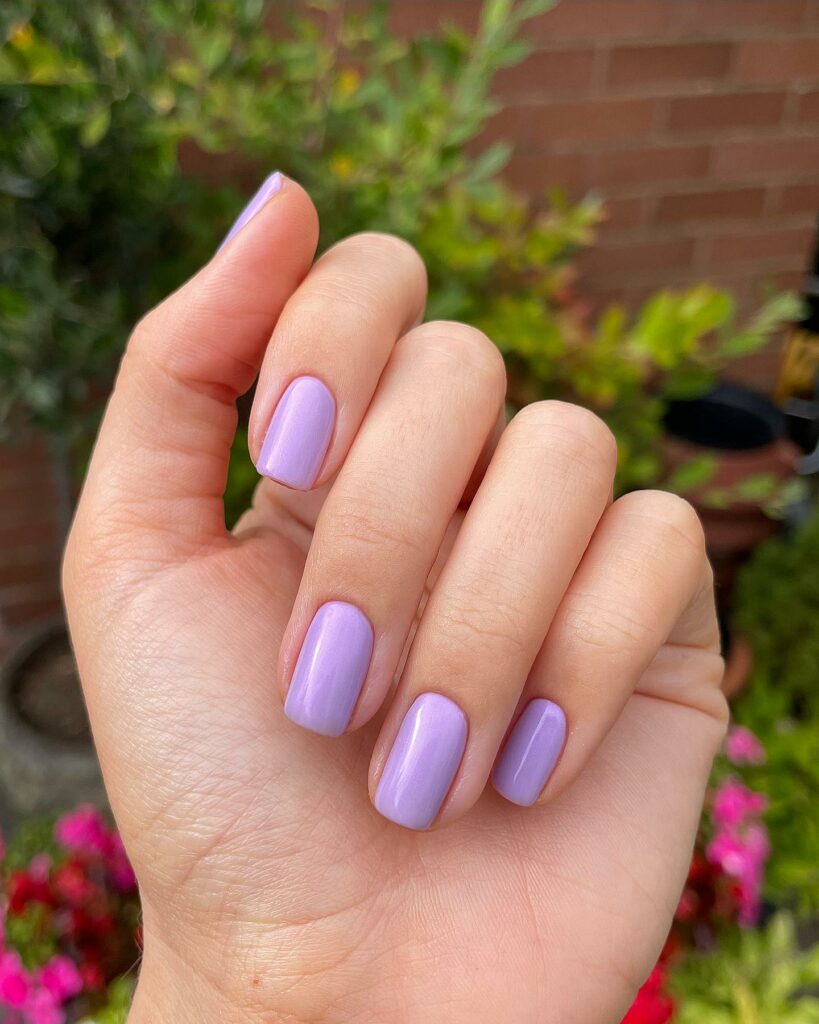 Discover 35 Lovely Lilac Nail Designs to Try in 2024 34 Solid Lilac