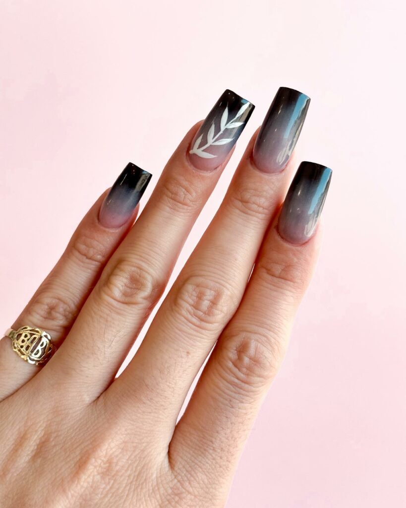 20 Latest Nude Ombre Nail Ideas To Try In 2024! 33 Nude And Black Ombre Square Nails