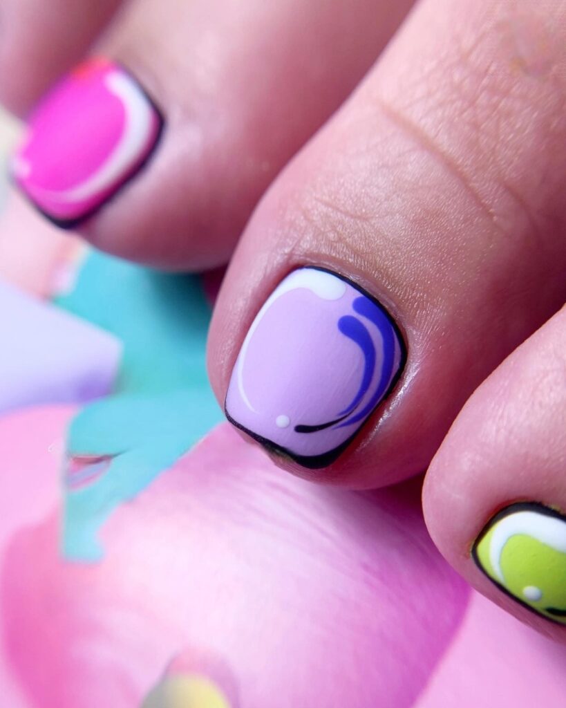25 Light Purple Pedicure Ideas to Try in 2024 24 Cartoon Coffin