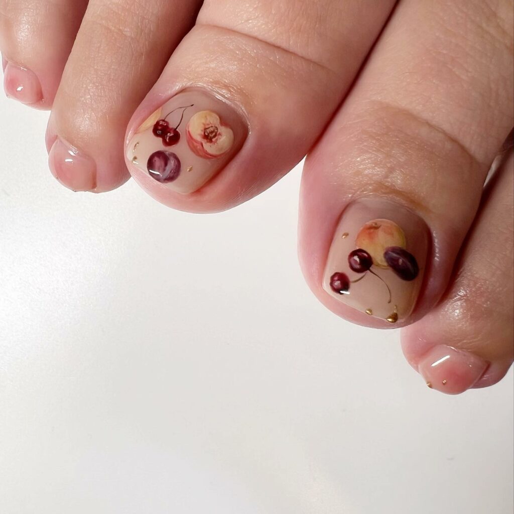 Feel Fruity with 25 Cherry Toenail Pedicure Ideas for 2024 28 Fruits Nail Art Design