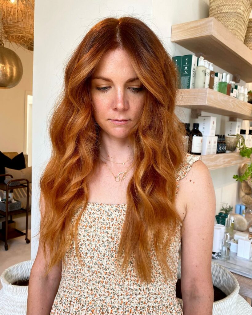 35 Strawberry Blonde Hair Ideas to Try in 2024 41 Wavy Copper Strawberry Blonde with Highlights