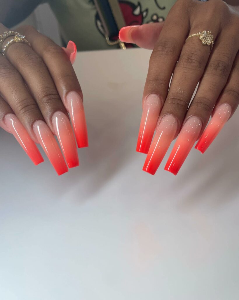 55 Latest Red Nail Ideas To Try In 2024! 65 Nude to Bright Red Ombre Nails