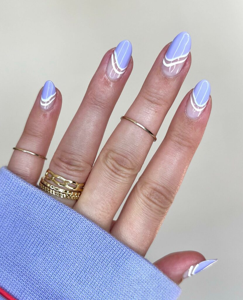 Discover 35 Lovely Lilac Nail Designs to Try in 2024 14 Lilac Wave