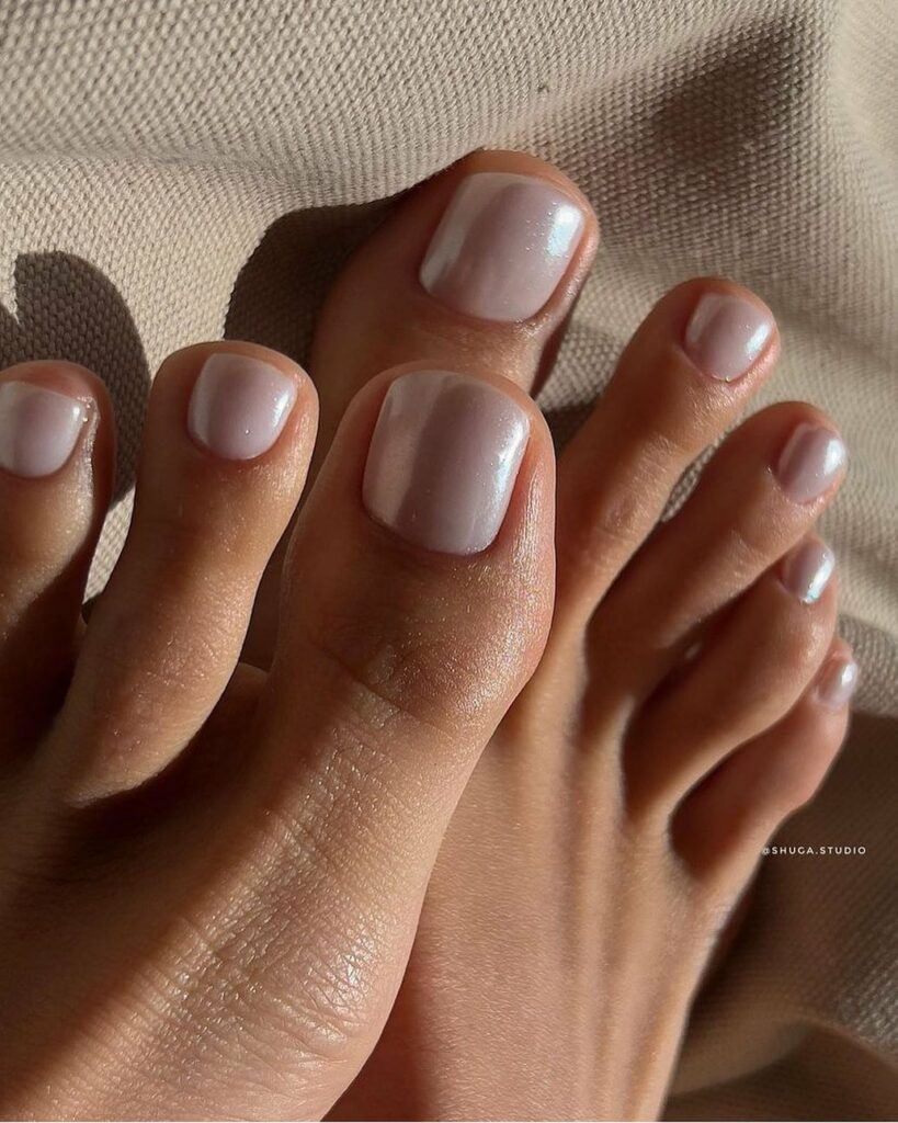 35 White Pedicure Ideas for a Chic Look in 2024 26 Glossy White Designs