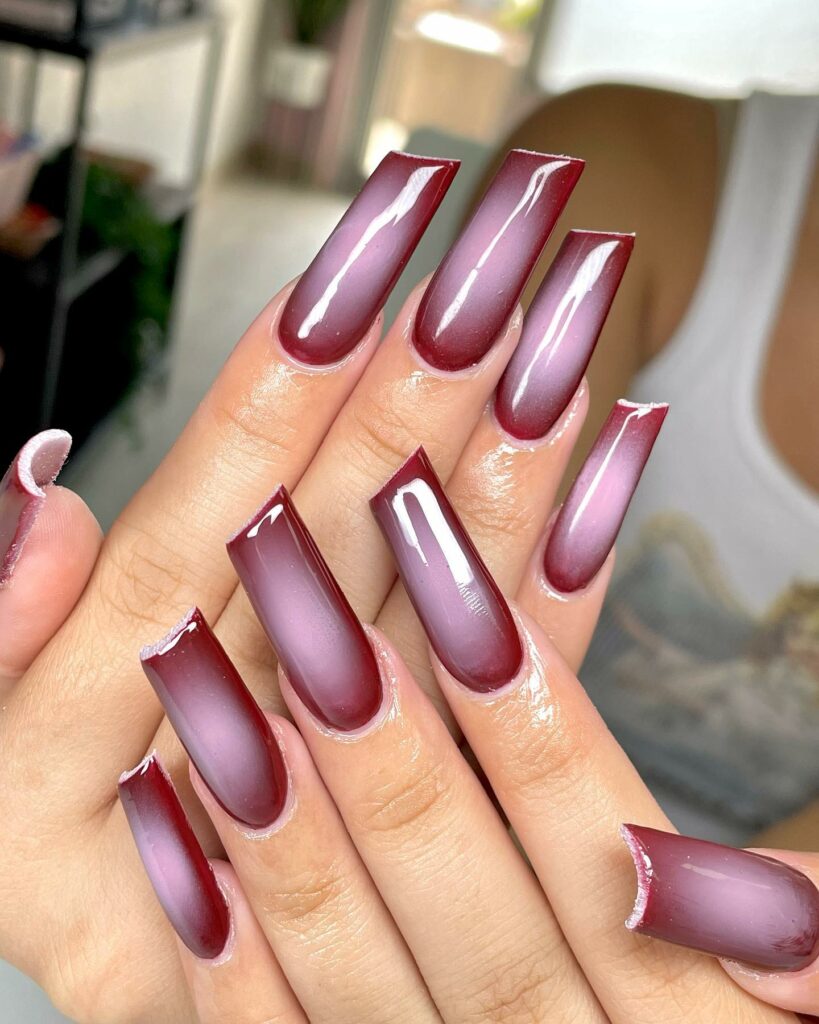 15 Latest Lipstick Shape Nail Ideas To Try In 2024! 10 Red Aura Lipstick Shape Nails