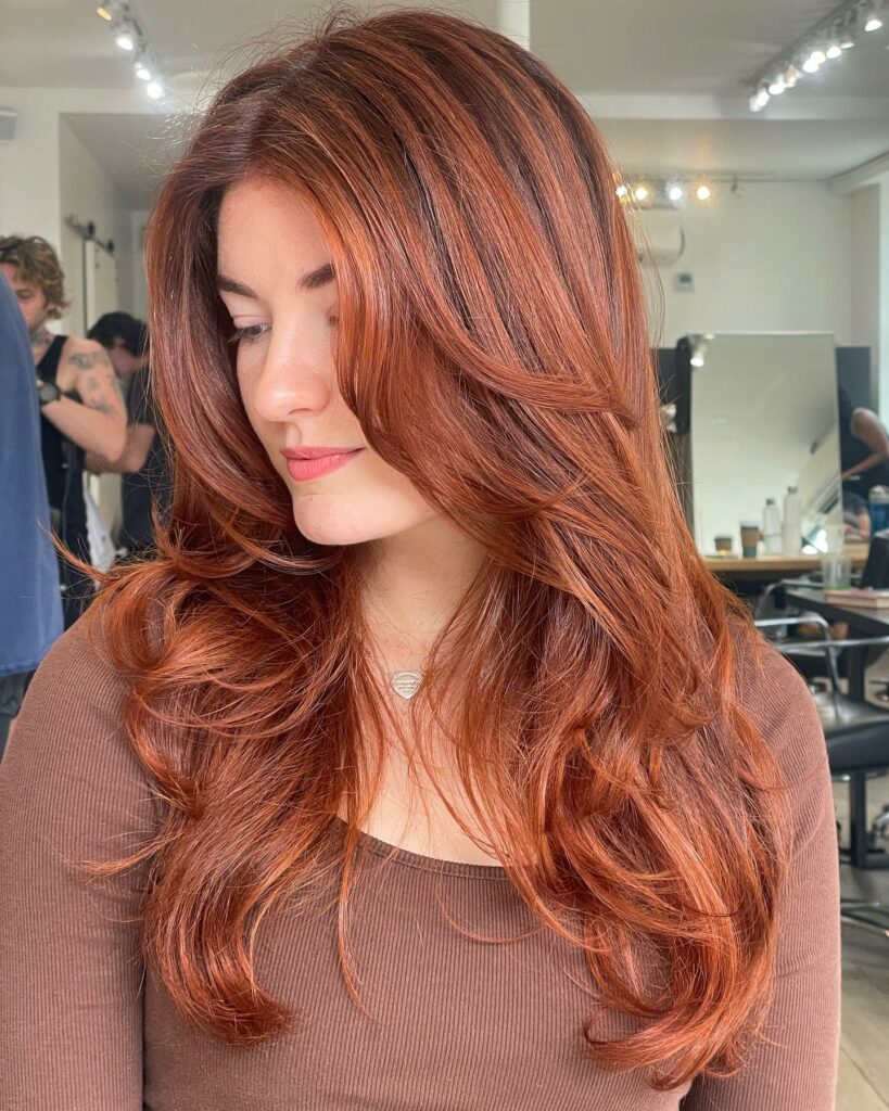 35 Dark Red Hair Ideas to Add Drama to Your Look in 2024 38 Natural Auburn Balayage Dark Red Hair Color