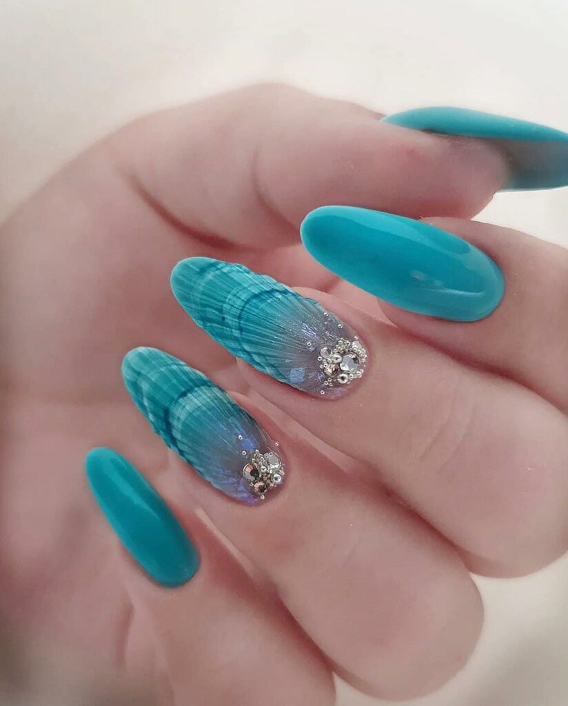 Feel Tropical with 35 Tropical Nails Designs for 2024 28 Turquoise Beach Nails