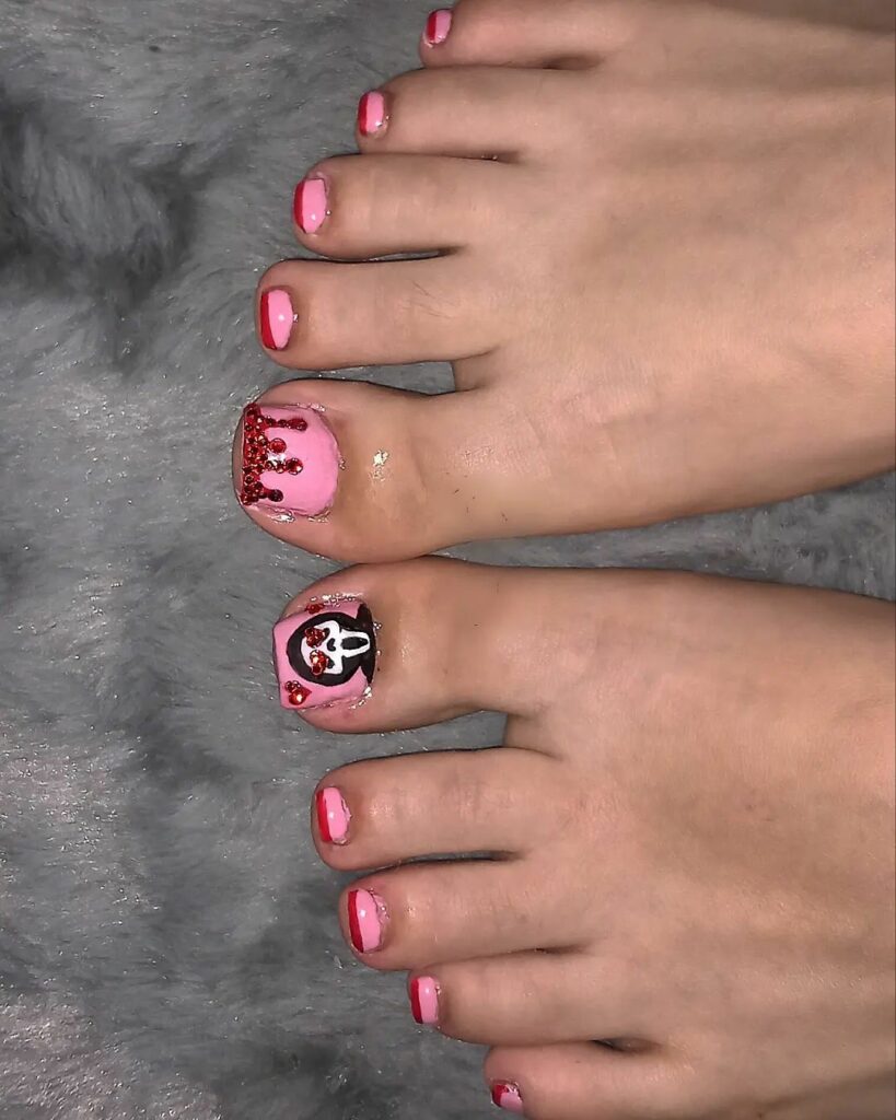 30 Spooky Halloween Pedicure Ideas to Try in 2024 14 Playful Orange Adventure