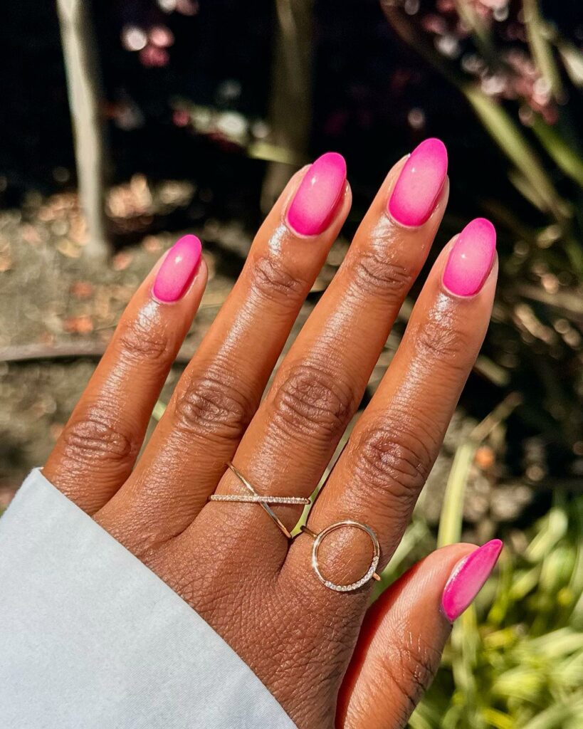 30 Latest Aura Nails Ideas To Try In 2024! 29 Dark Pink Aura Nails