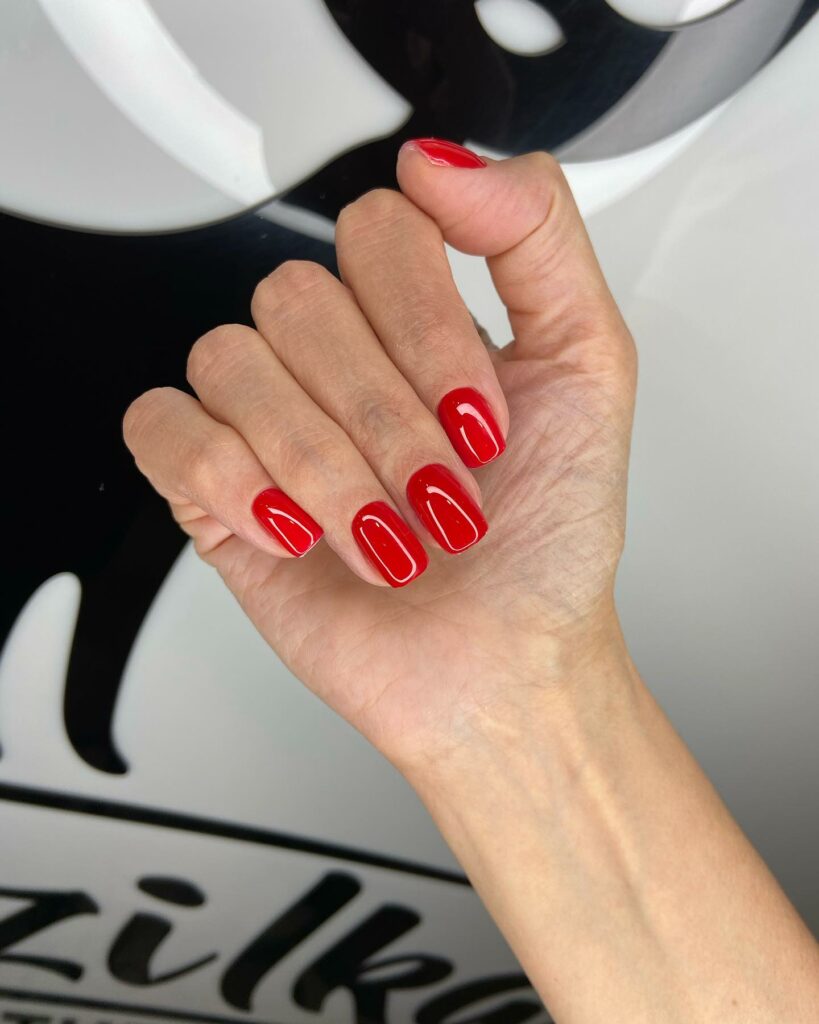 20 LATEST SHORT RED NAIL IDEAS TO TRY IN 2024! 21 Short Hot Red Square Nails