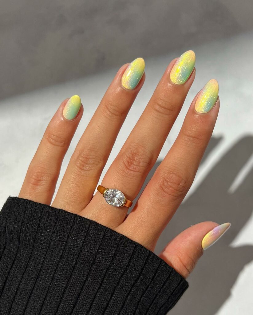40 Latest Cotton Candy Nail Designs To Try In 2023! 30 Yellow Cotton Candy Nails