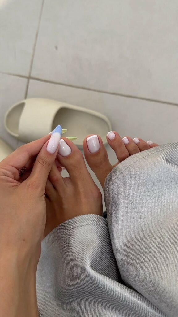 35 White Pedicure Ideas for a Chic Look in 2024 10 Artistry with an Abstract Touch