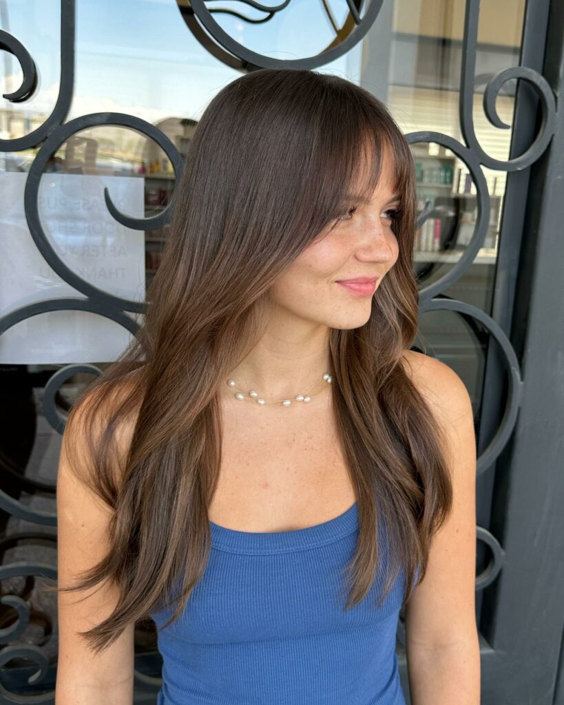 45 Wispy Long Curtain Bang Hairstyles to Try in 2024 46 Piece-y Light Bangs