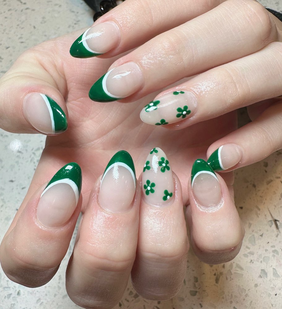 35 Latest St Patrick's Day Nail Designs To Try In 2024! 22 Twist On A French Classic