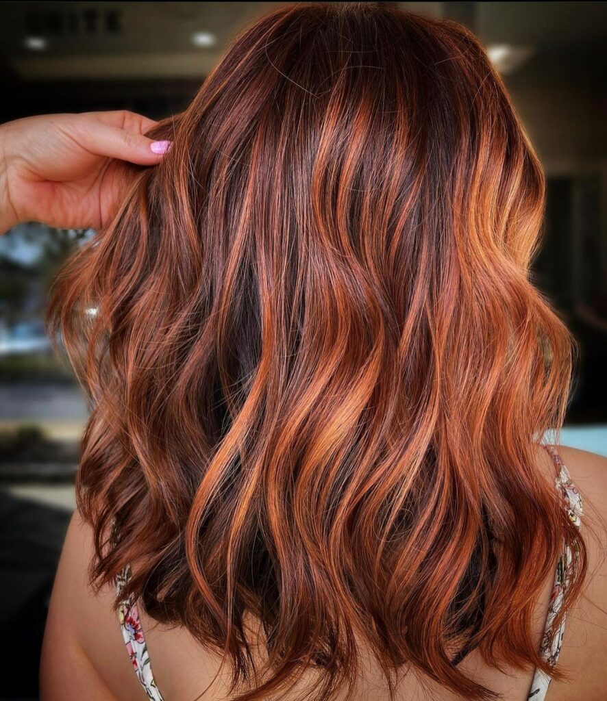 35 Copper Hair Color Ideas to Spice Up Your Look in 2024 21 Copper Balayage with Rosewood Feel