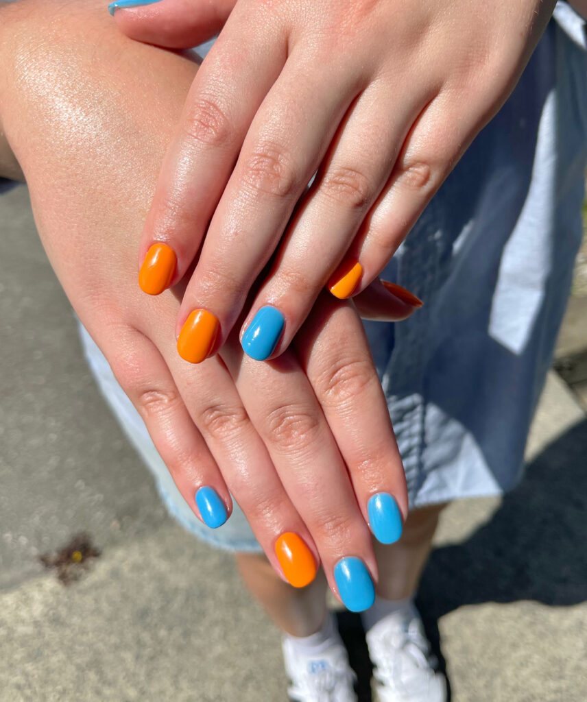 20 Latest Orange And Blue Nail Ideas To Try In 2024! 25 Simple Orange And Blue Nails