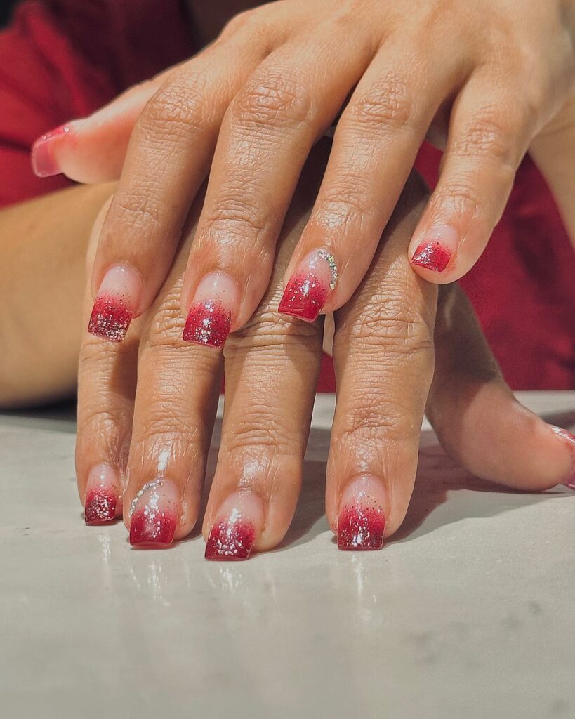 Check Out 30 Glitter French Tip Nail Designs of 2024 47 Red Glitter French Nails