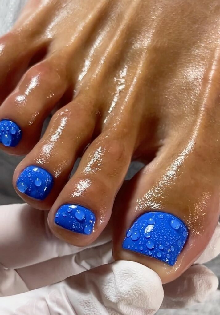 27 Latest Blue Pedicure Designs To Try In 2024! 14 Make A Splash