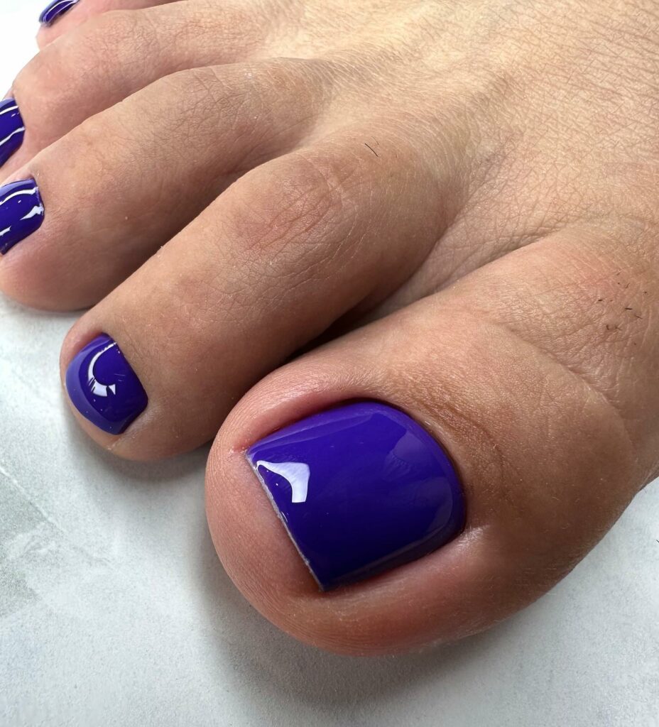 25 Latest Purple Pedicure Designs to Try In 2024! 15 Mysterious Dark Purple Pedicure