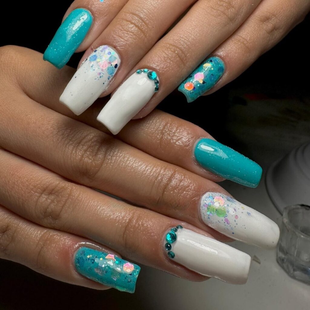Dive into 60 Turquoise Nail Designs of 2024 33 The Ultimate Feminine Touch