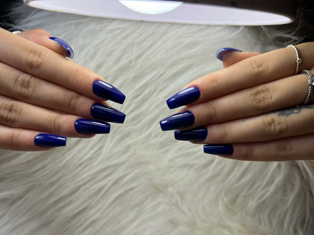 35 Latest Dark Blue Nail Designs To Try In 2024! 35 Glam Meets Elegance