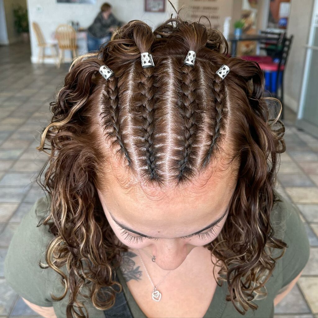 30 Curly Hairstyles Ideas to Flaunt Your Curls in 2024 23 Braided Bangs
