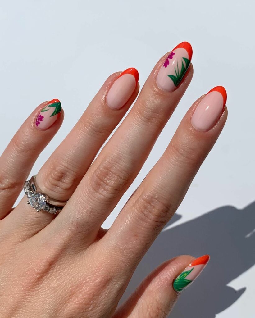 Feel Tropical with 35 Tropical Nails Designs for 2024 20 Tropical Shades