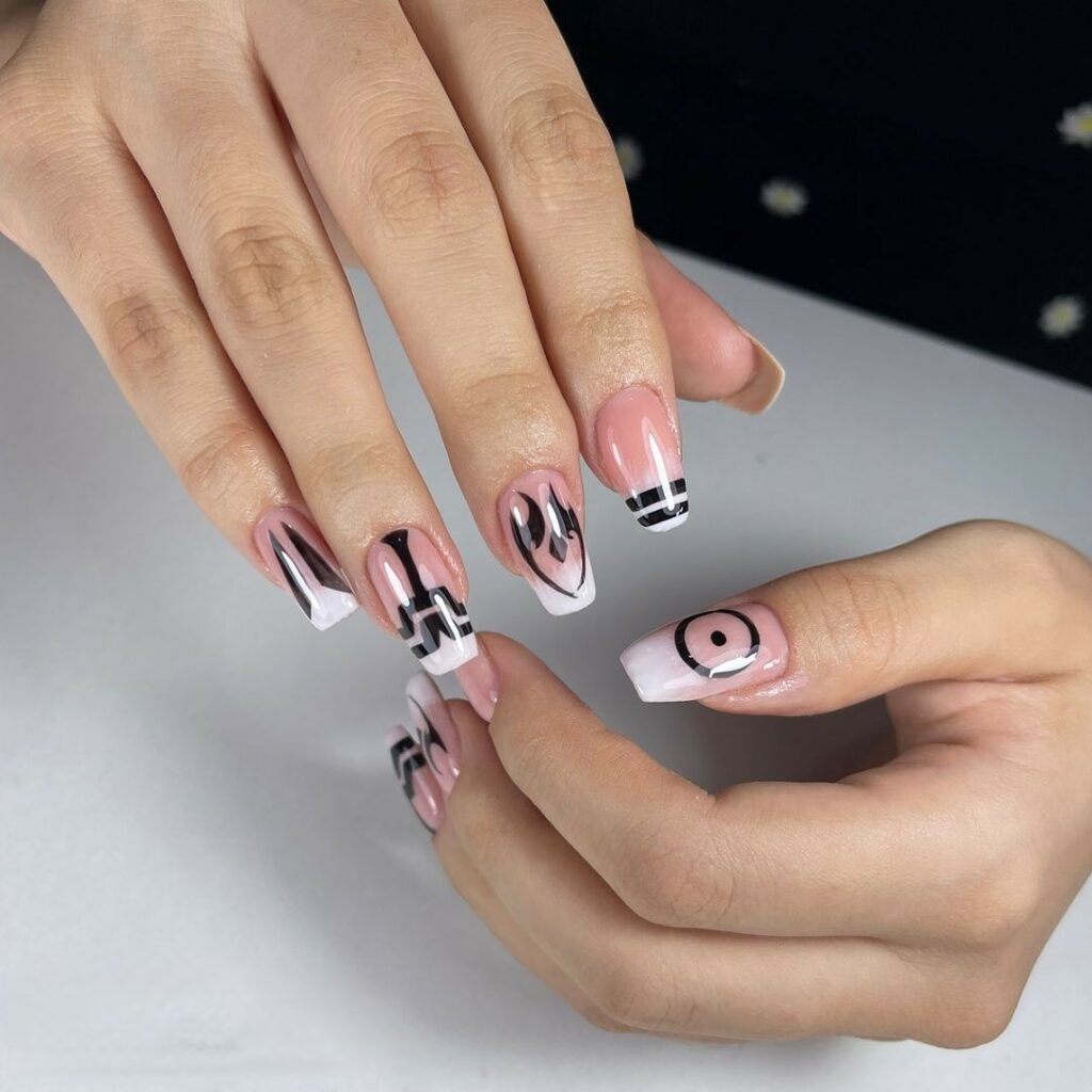 Embrace 40 Anime Nail Designs in 2024 19 Jujutsu Kaisen Ombré Nail