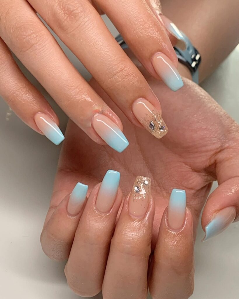 Feel Tropical with 35 Tropical Nails Designs for 2024 26 Accent Shimmer Mermaid Nails
