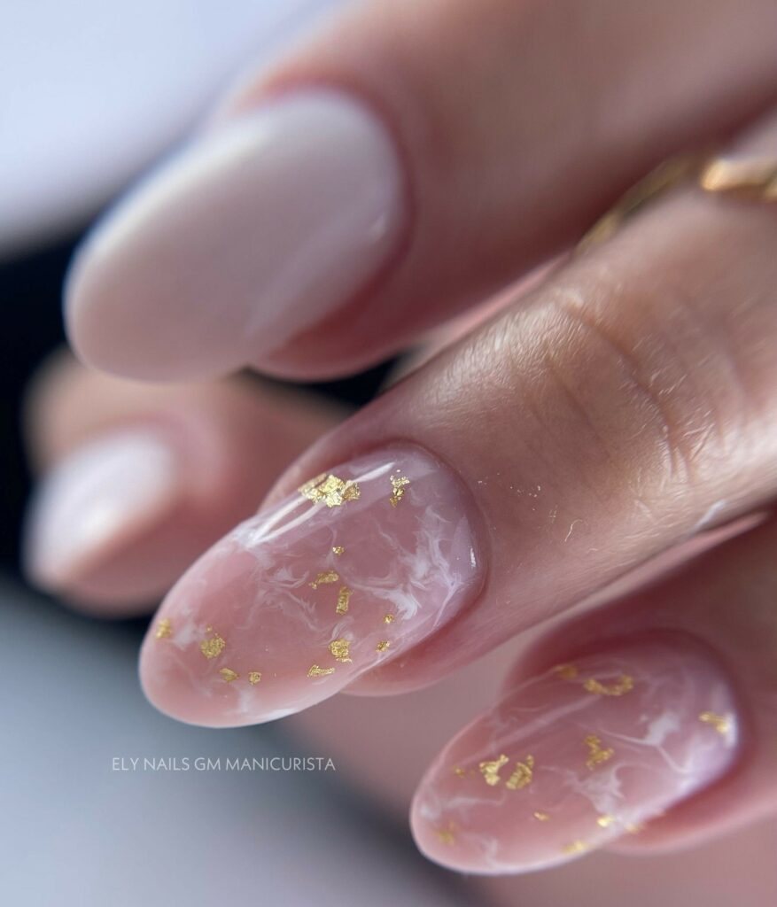 Discover 35 Pink Marble Nail Designs of 2024 28 Matte Pink And Rose Gold Foil