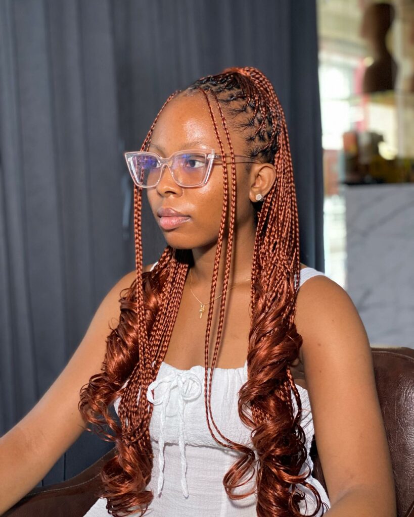 35 Micro Braids Ideas to Elevate Your Hairstyle in 2024 19 Micro Braids Half Up-Half Down Style