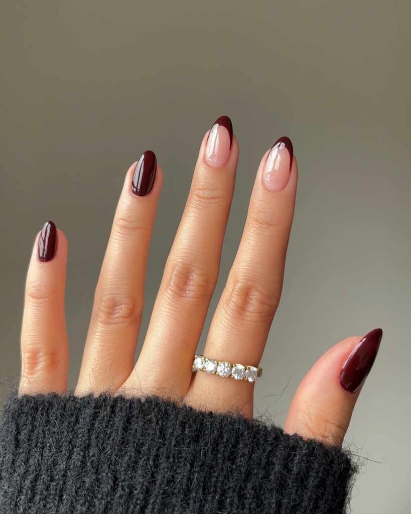 20 Latest Wine Color Nail Ideas To Try In 2024! 22 Wine Color French Nails