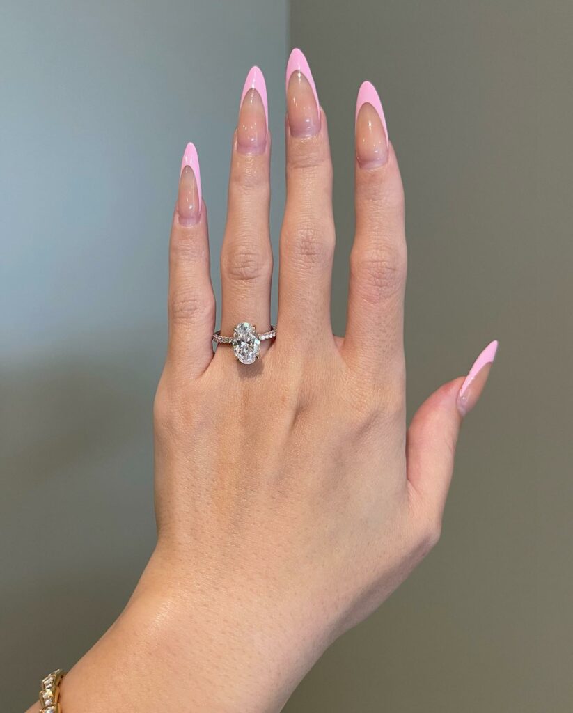 22 Latest Engagement Nail Designs To Try In 2024! 25 Long French Pink Nail