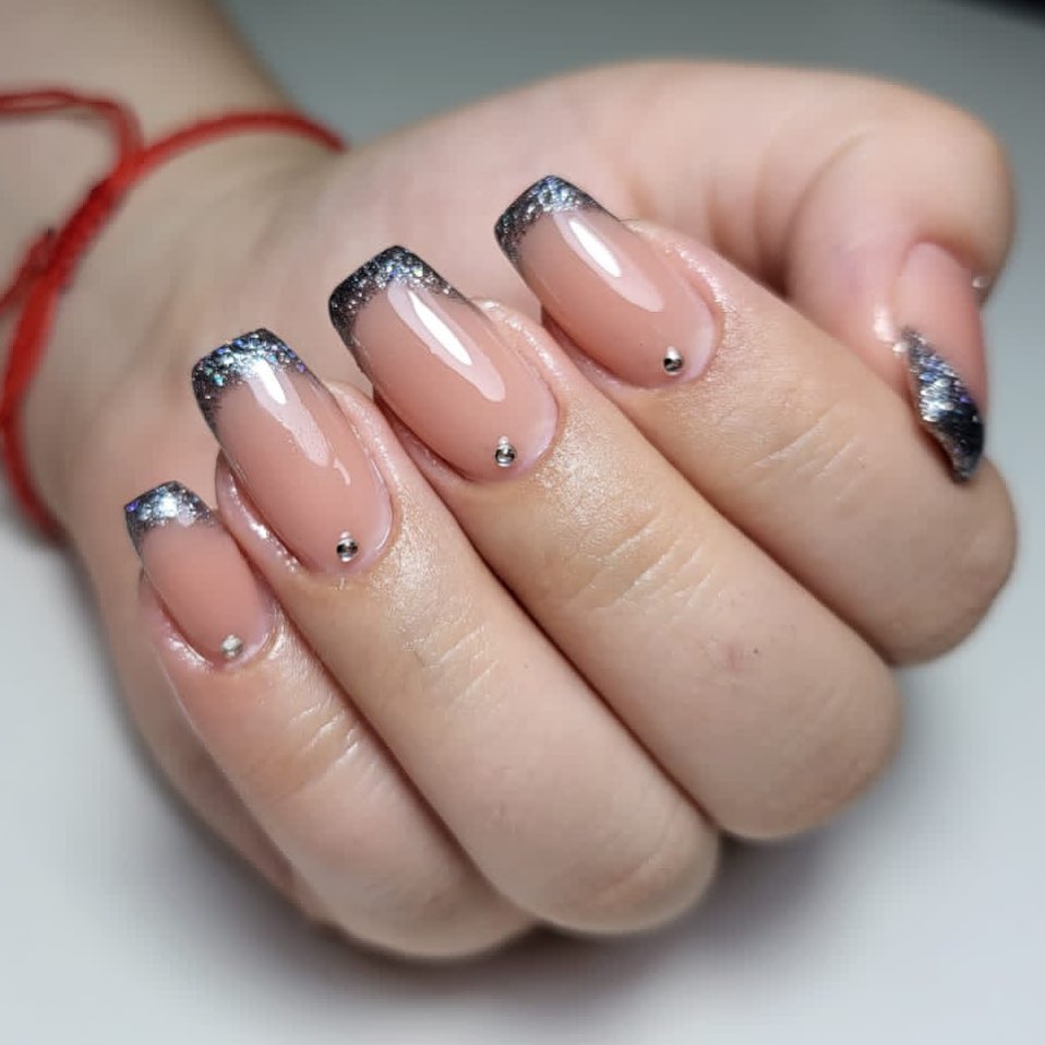 Check Out 30 Glitter French Tip Nail Designs of 2024 43 Black Glitter French Nails