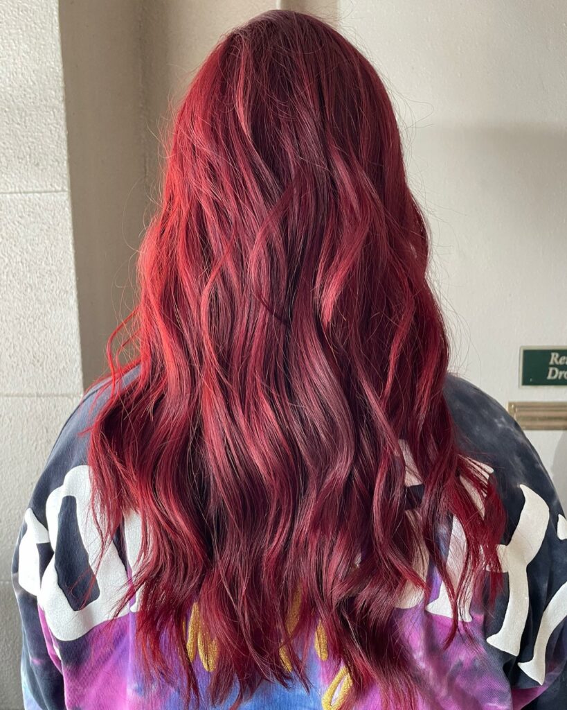 35 Reddish Brown Hair Color Ideas to Try in 2024 10 Deep Burgundy Wavy Locks