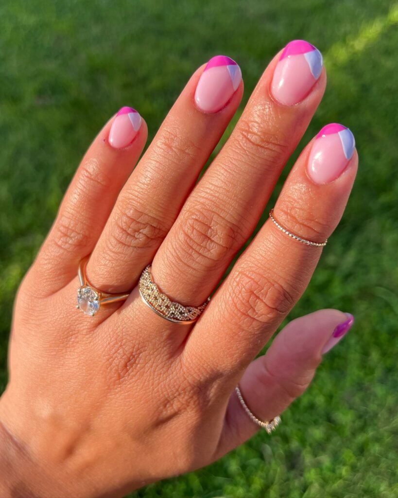 Check Out 30 Glitter French Tip Nail Designs of 2024 34 Stand Out With Tri-Color Glitter French Nails