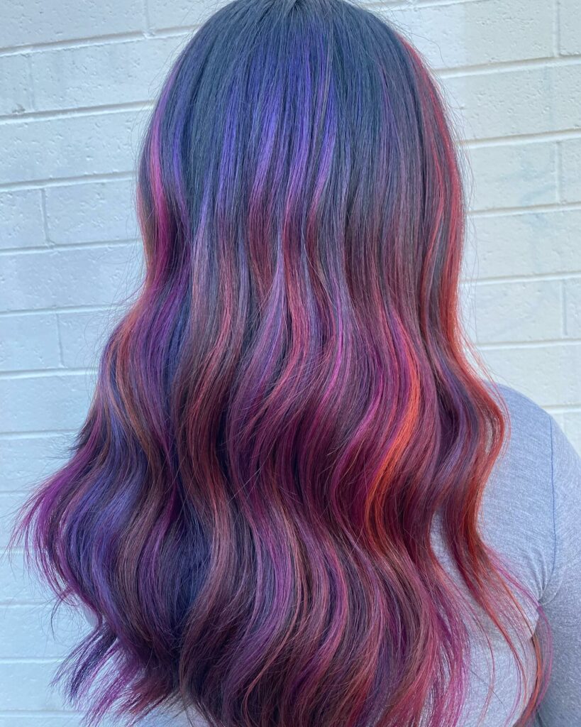 40 Purple Highlight Hair Ideas to Try in 2024 29 Beachy Streaks