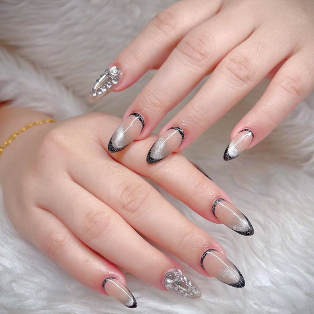 Try 30 Black French Tip Almond Nail Designs of 2024 39 Elegant Tips