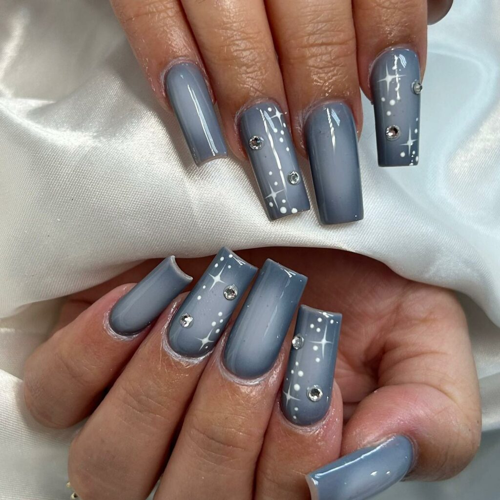 45 Latest Nails With Rhinestones Designs To Try In 2024! 12 Rhinestone Coordinated Look