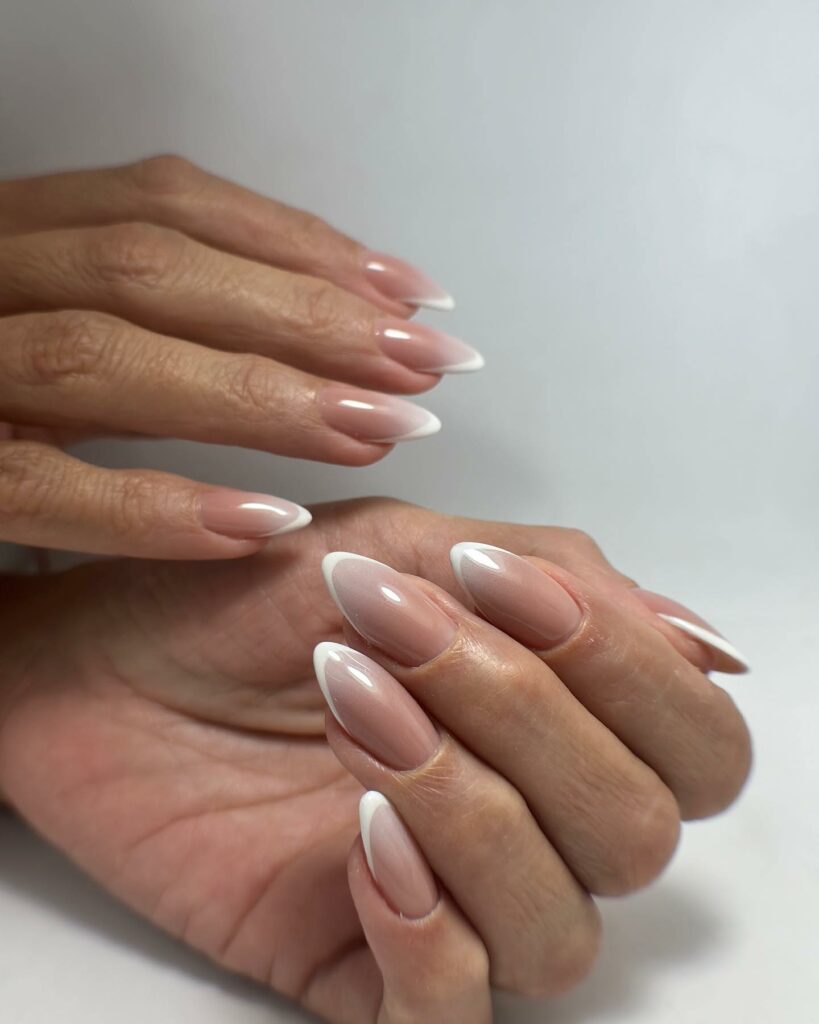 30 Latest Almond French Tip Nail Designs To Try In 2024! 11 Almond Nails French Ombre