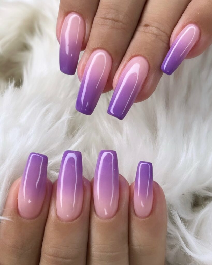 Discover 35 Purple Ombre Nail Designs To Try in 2024 39 Long Pink and Purple Ombré Nails
