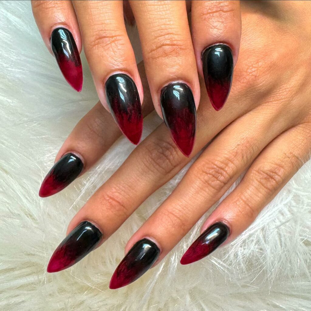 40 Latest Black Stiletto Nail Ideas To Try In 2024! 46 Black And Red Stiletto Nails