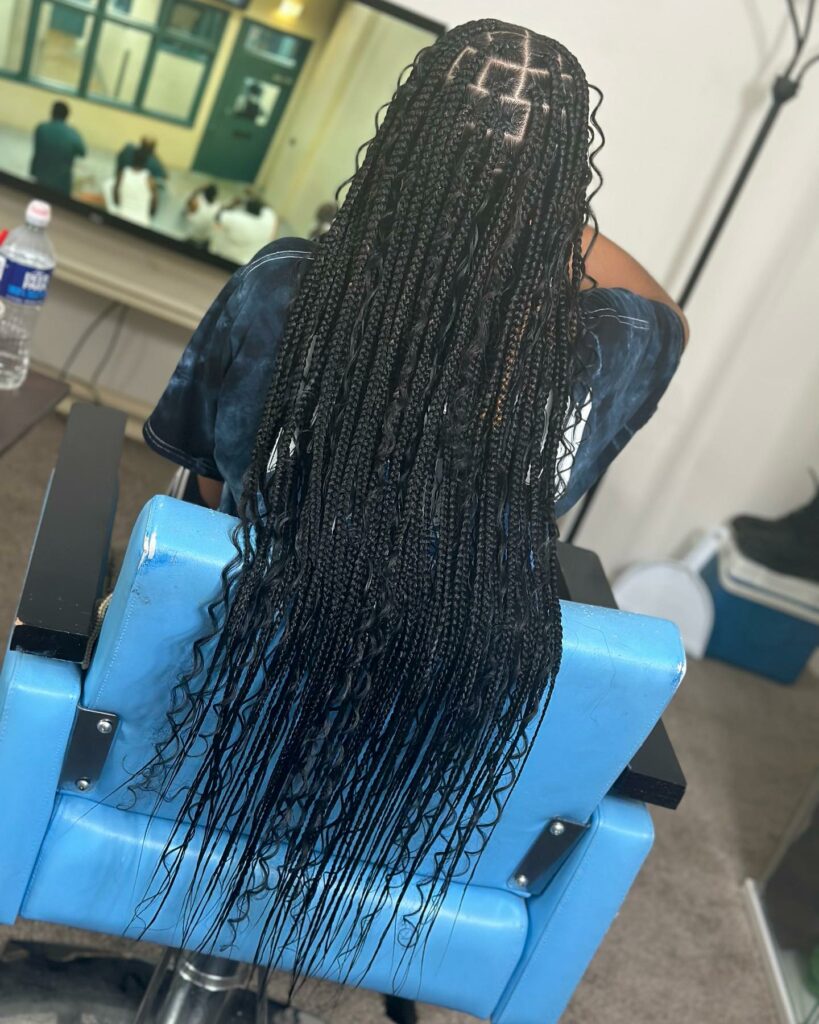 35 Micro Braids Ideas to Elevate Your Hairstyle in 2024 29 Straight Micro Box Braids
