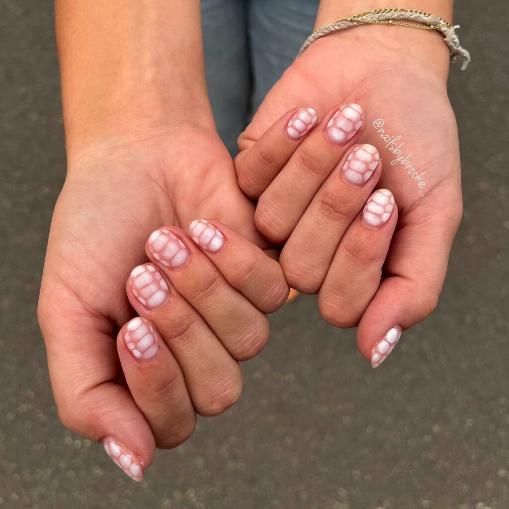 20 Latest Croc Nail Ideas To Try In 2024! 17 Short White Croc Nails