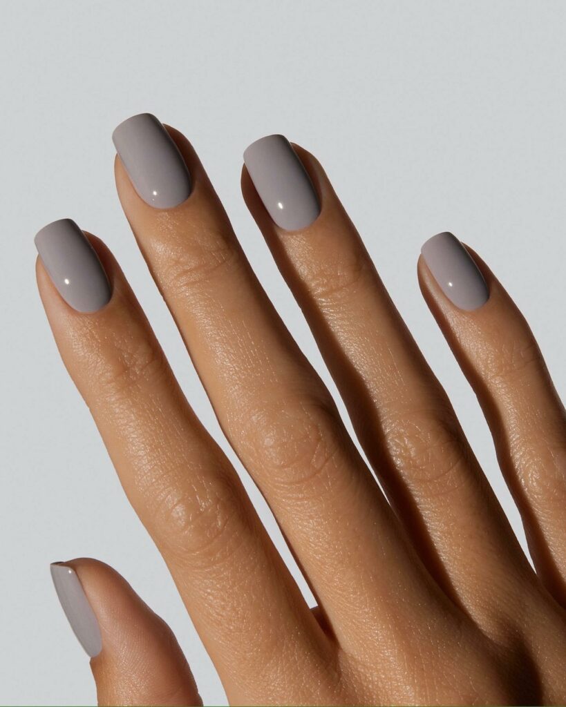 Embrace Neutrals with 35 Grey Nail Designs for 2024 39 Slate Gray Shorties