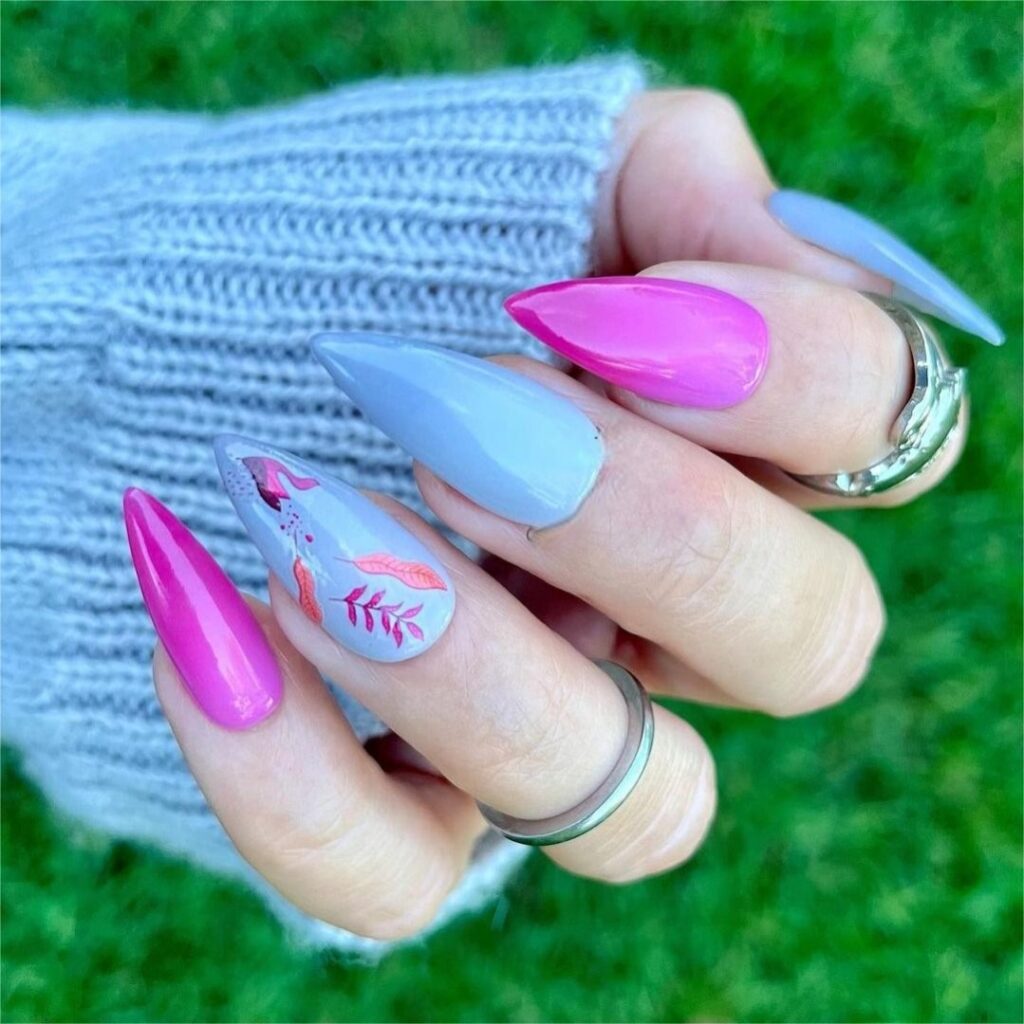 39 Latest Pink and Blue Nail Designs To Try in 2024! 46 Stiletto Baby Blues And Pinks
