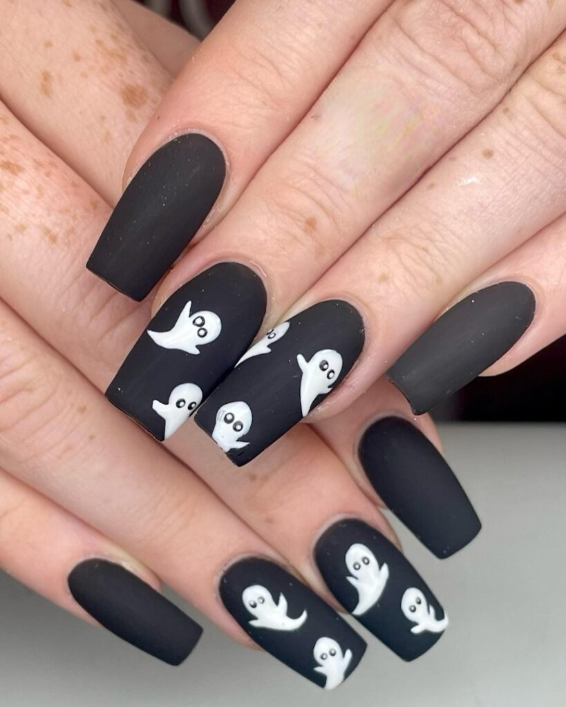 35 Latest Black Matte Nail Designs To Try In 2024! 43 Spooky Chic