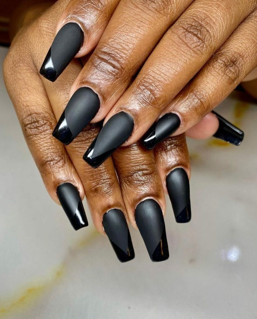Try 50 Coffin French Tip Nail Designs in 2024 36 Matte French Tips